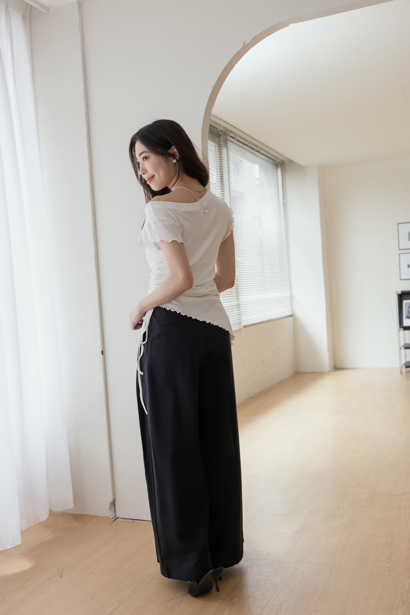 垂墜感帥氣美眉西裝褲 6