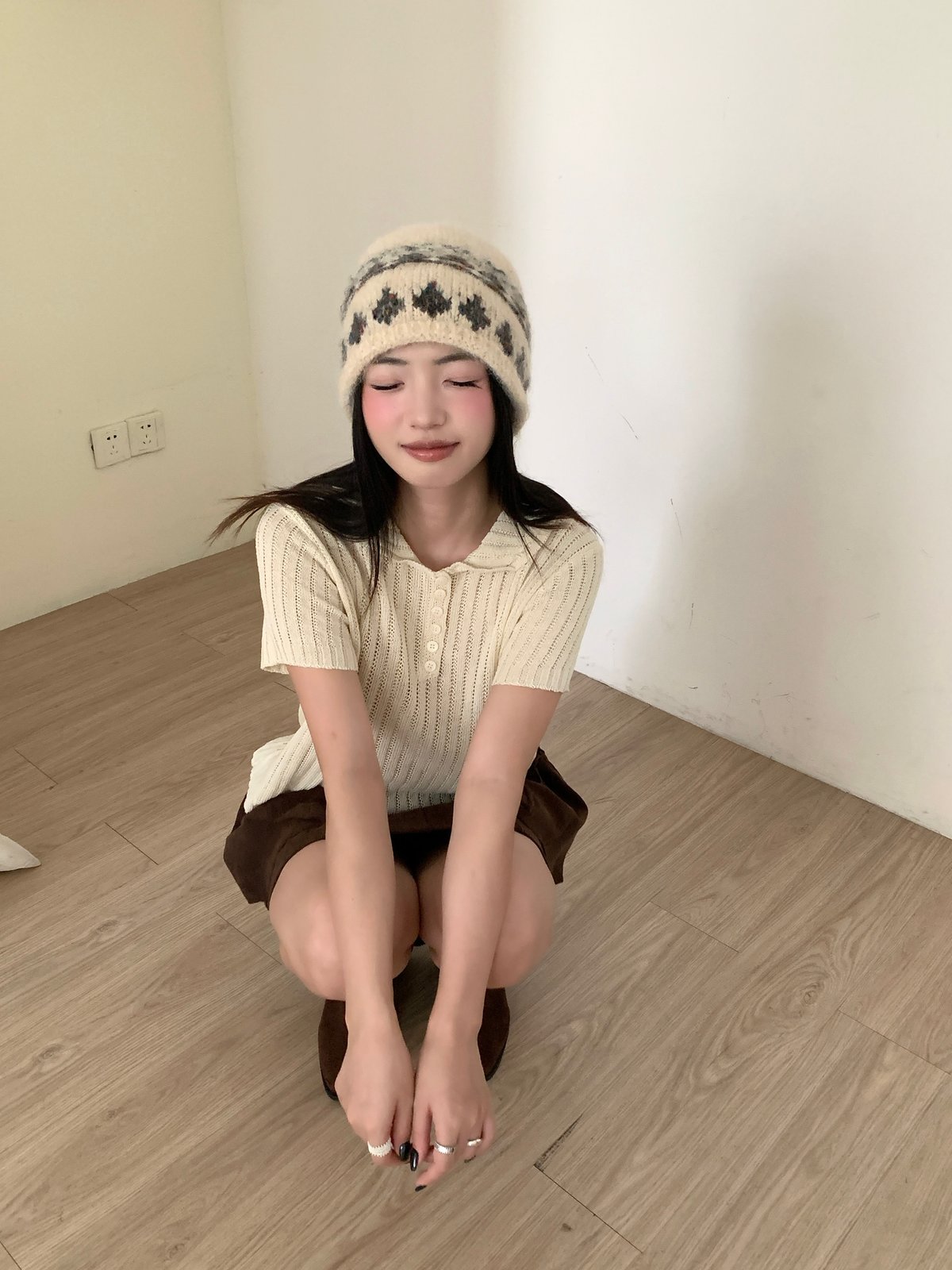 韓國氣質小姐姐條針織上衣 3