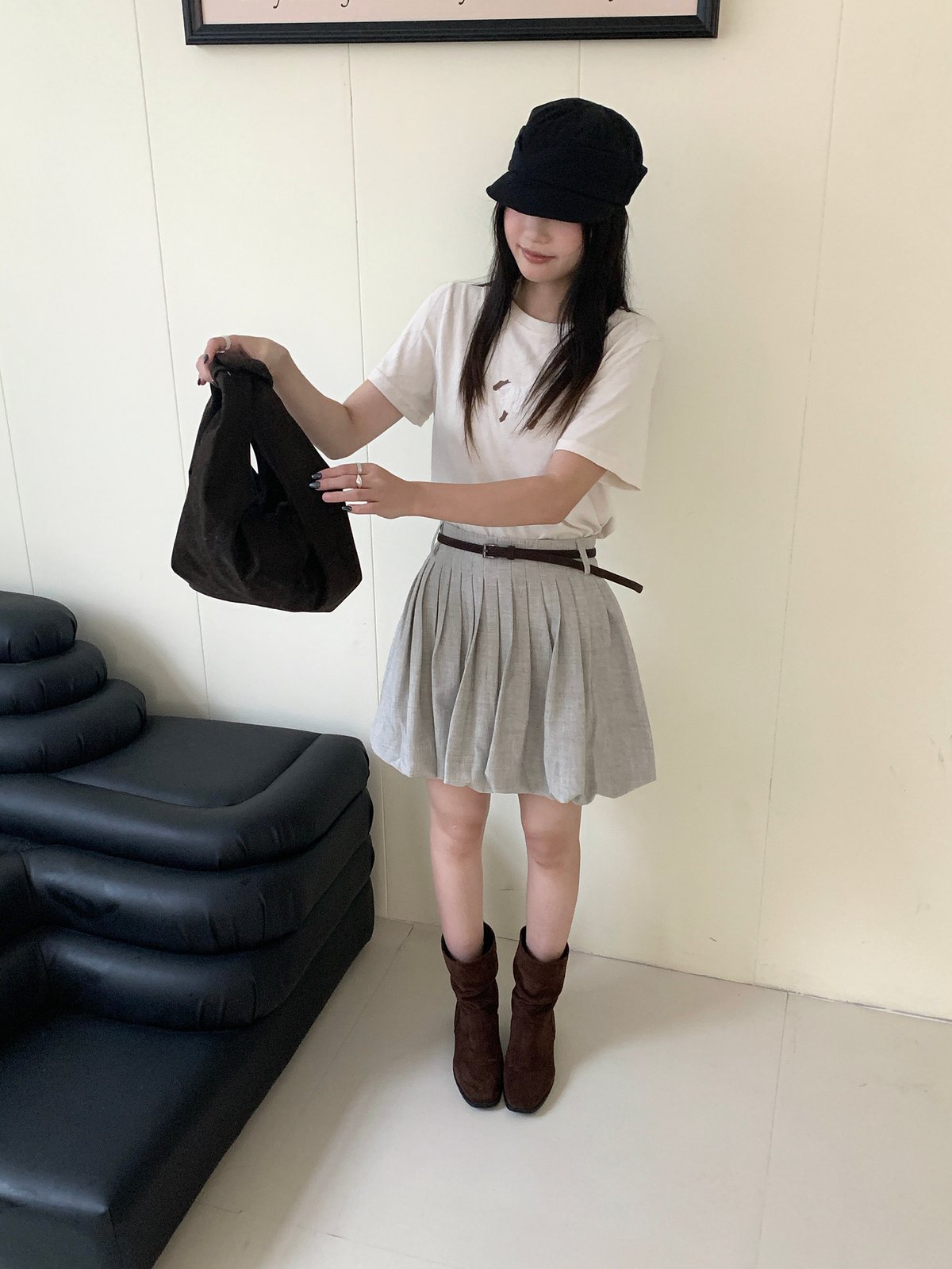百褶氣球短裙 4
