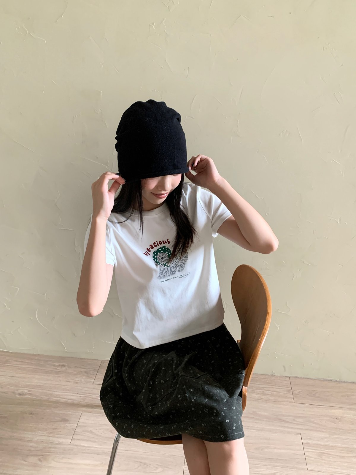 碎小花花鬆緊小圓短裙 6