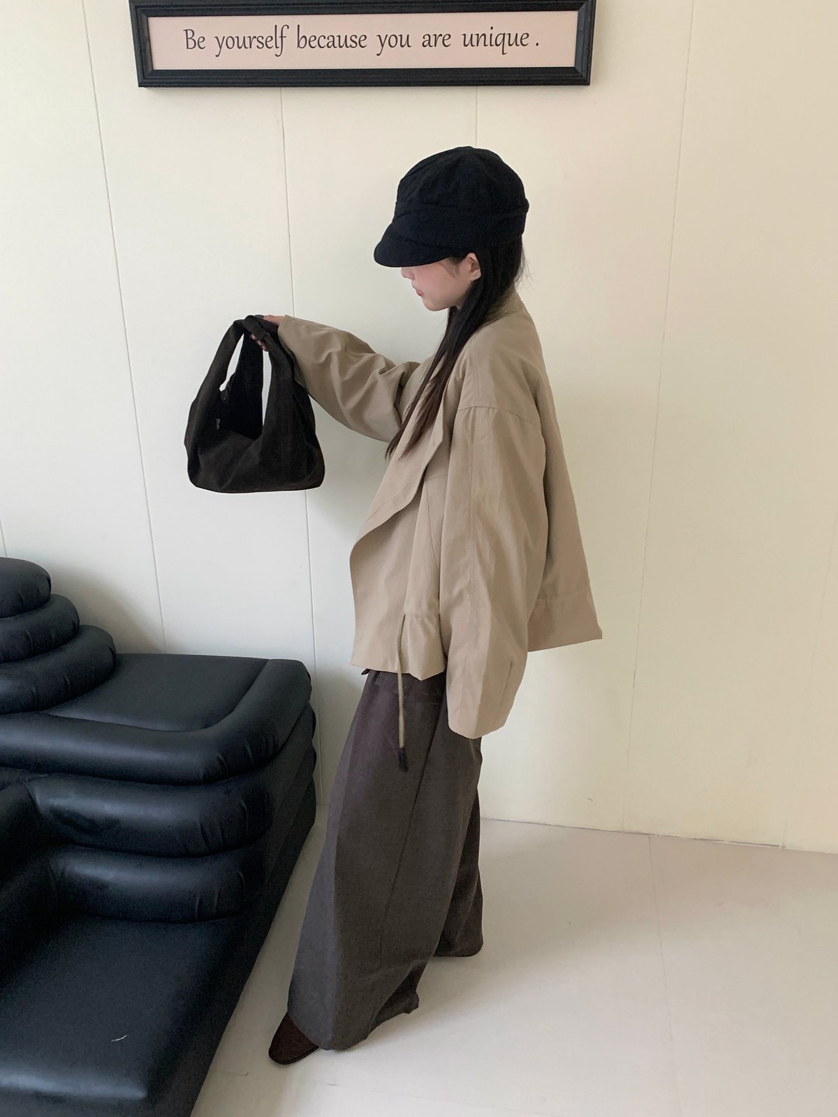 大翻領鬆身超時髦外套 5