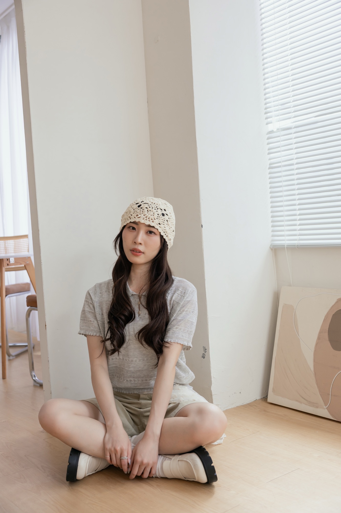 韓國小姐姐五分袖針織衫 10