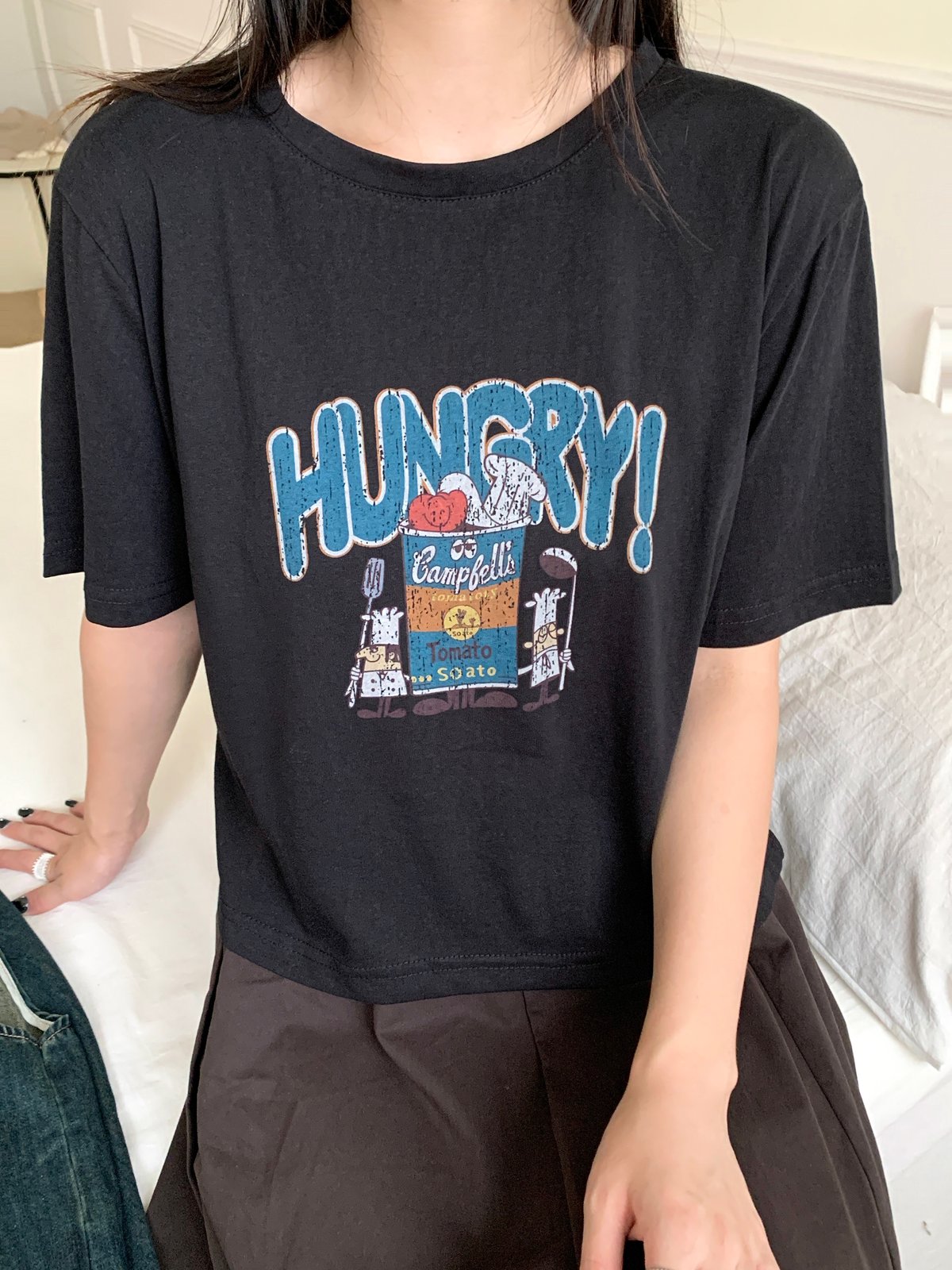 HUNGRY 復古廚師印花短袖T 2