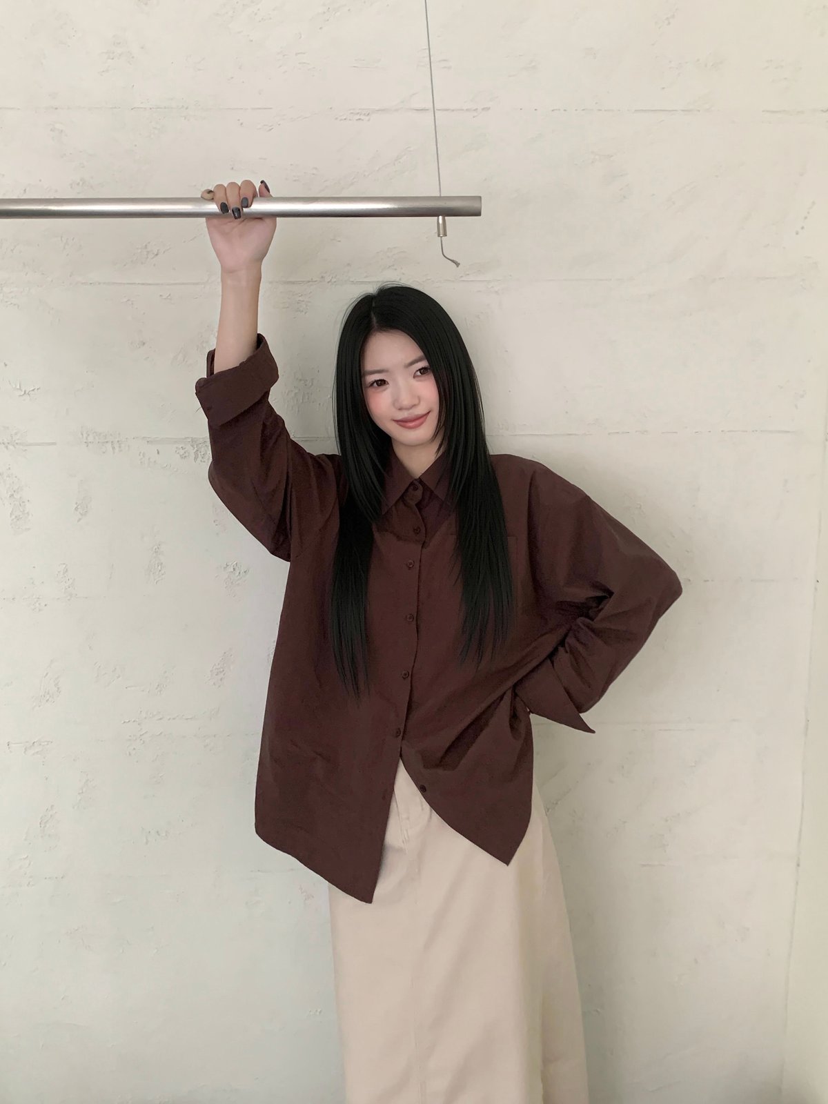 背後小設計挺感寬鬆襯衫外套 7