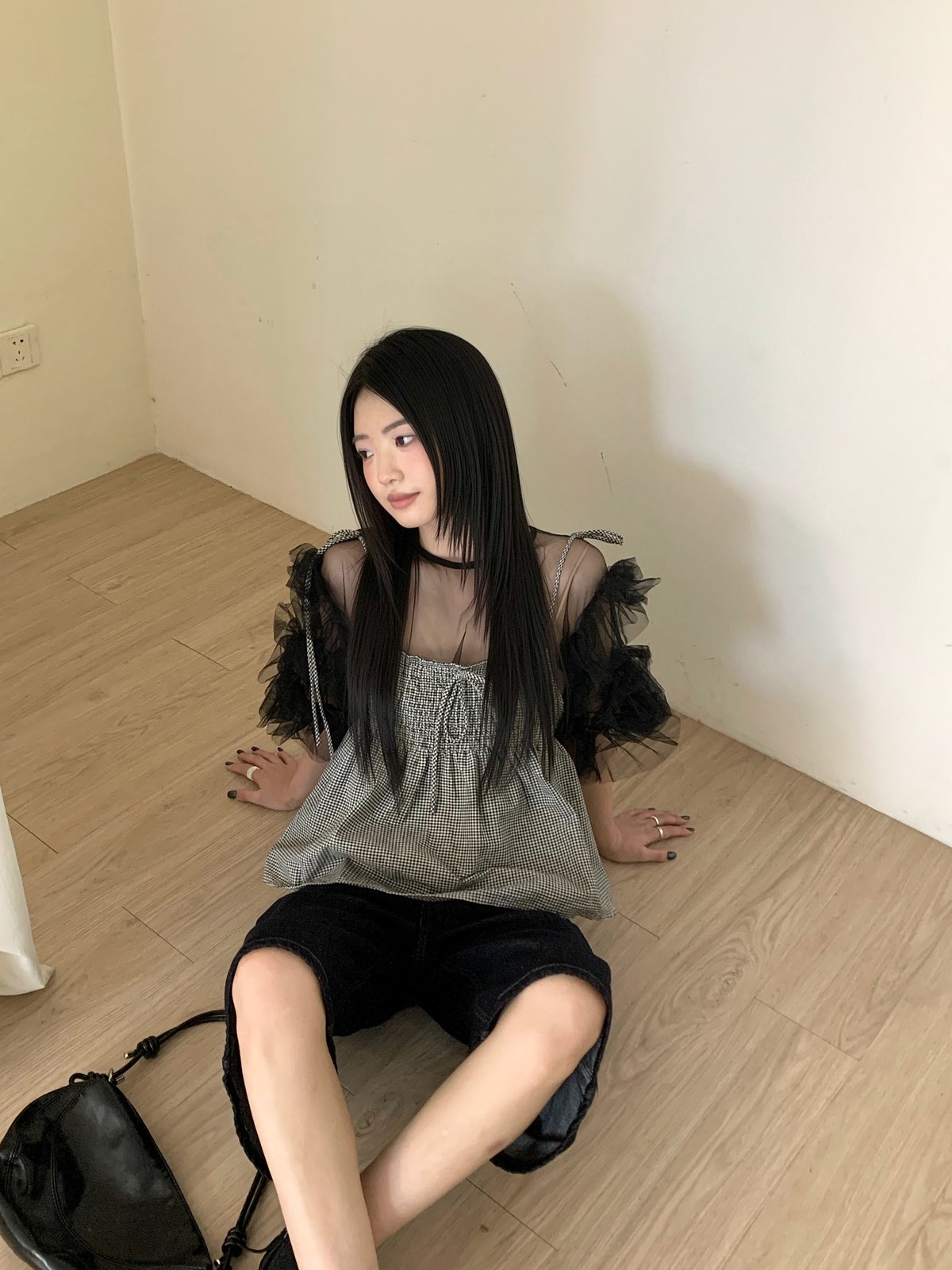 打底日系泡泡袖罩衫（不含細肩帶背心） 15
