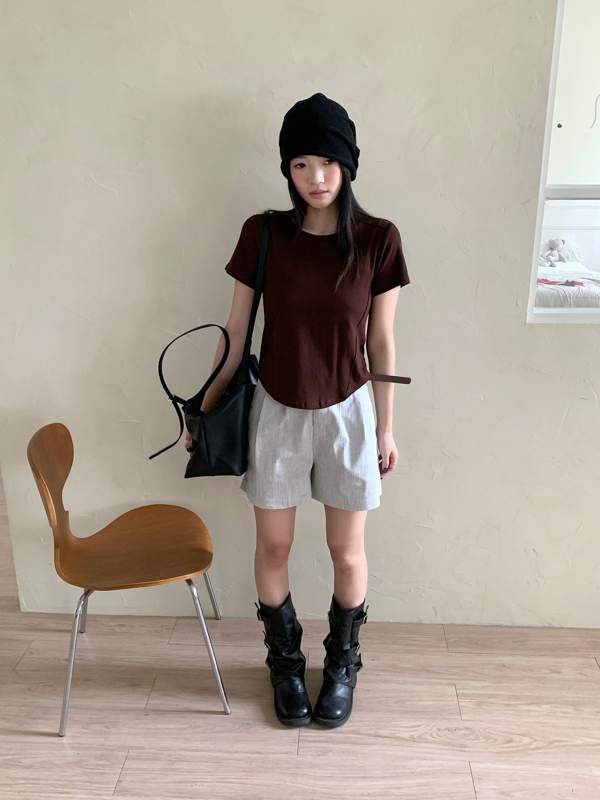 材質超舒服!弧形下擺親膚上衣