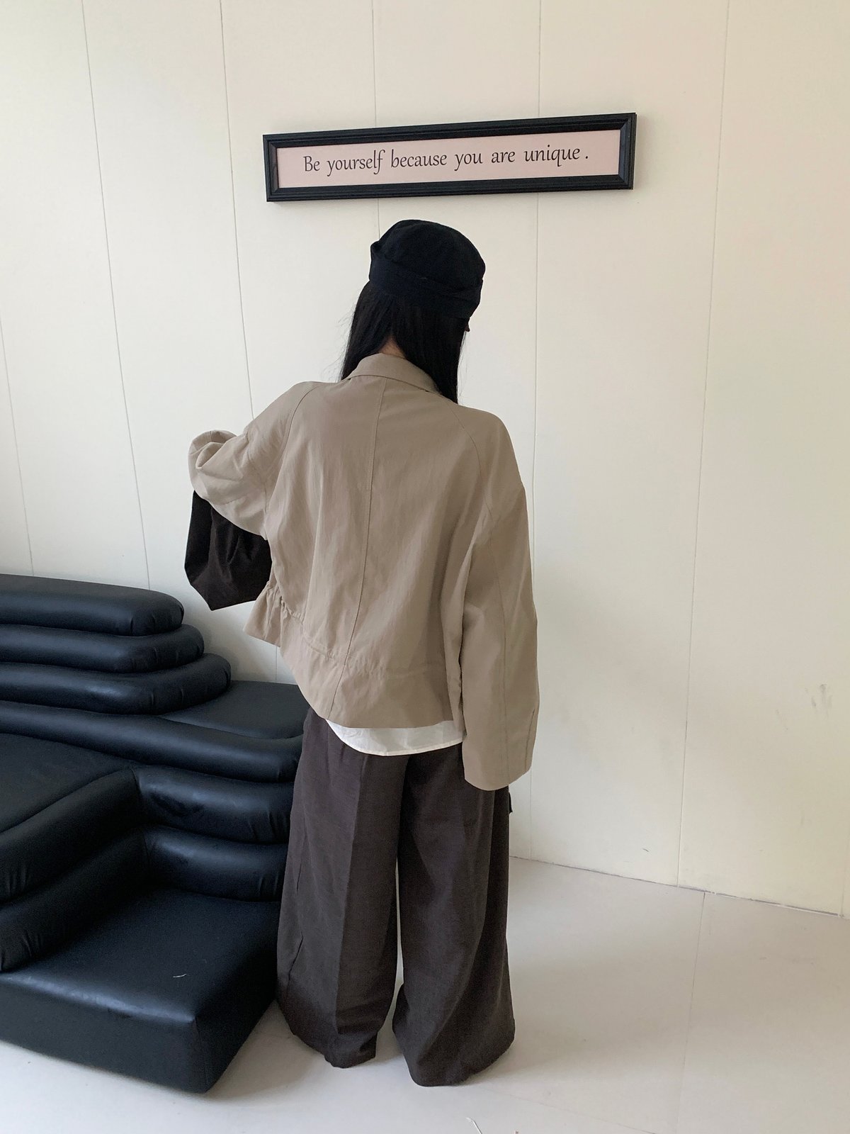 大翻領鬆身超時髦外套 6