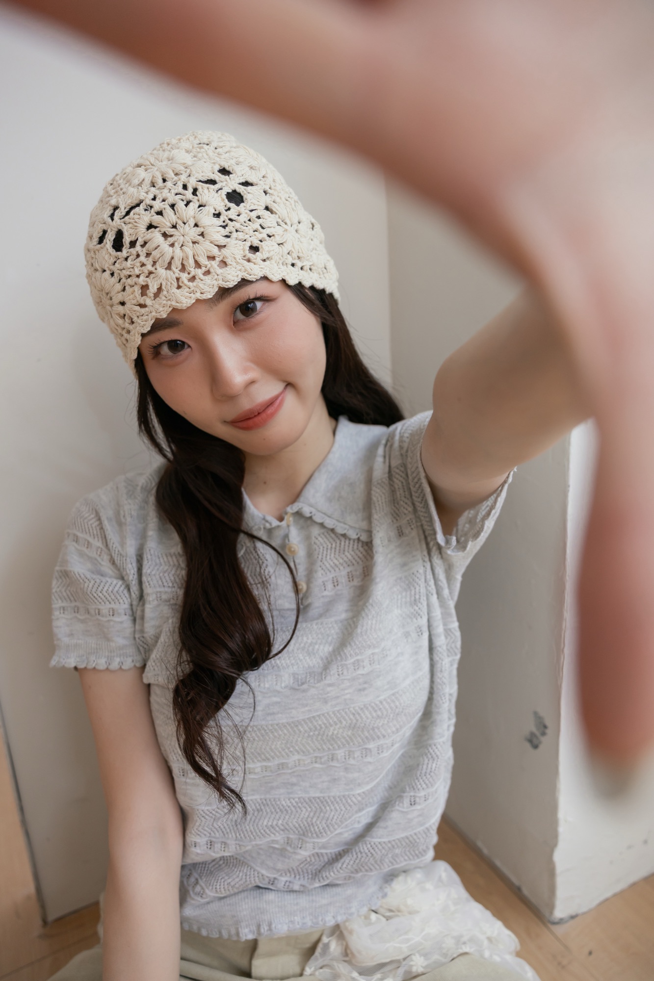 韓國小姐姐五分袖針織衫 13