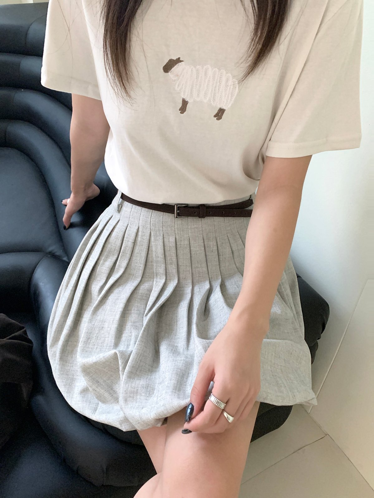 百褶氣球短裙 8