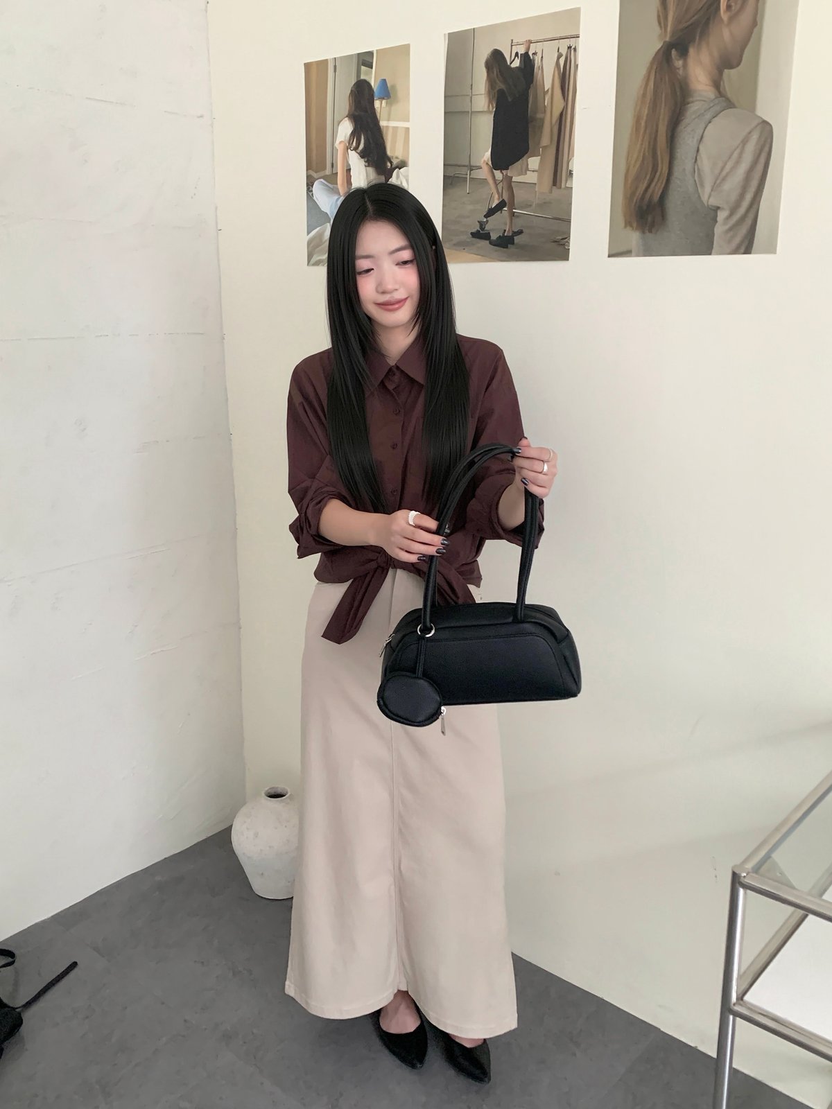 背後小設計挺感寬鬆襯衫外套 6