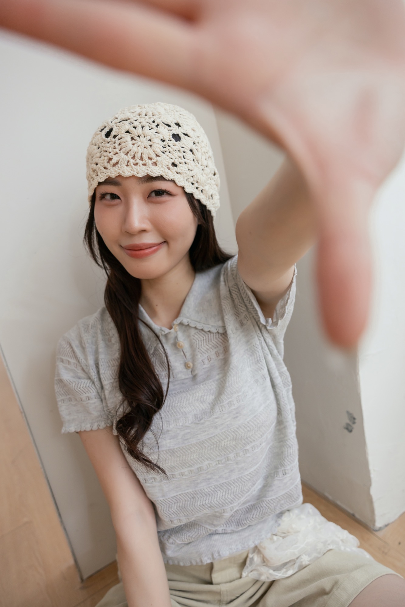 韓國小姐姐五分袖針織衫 14