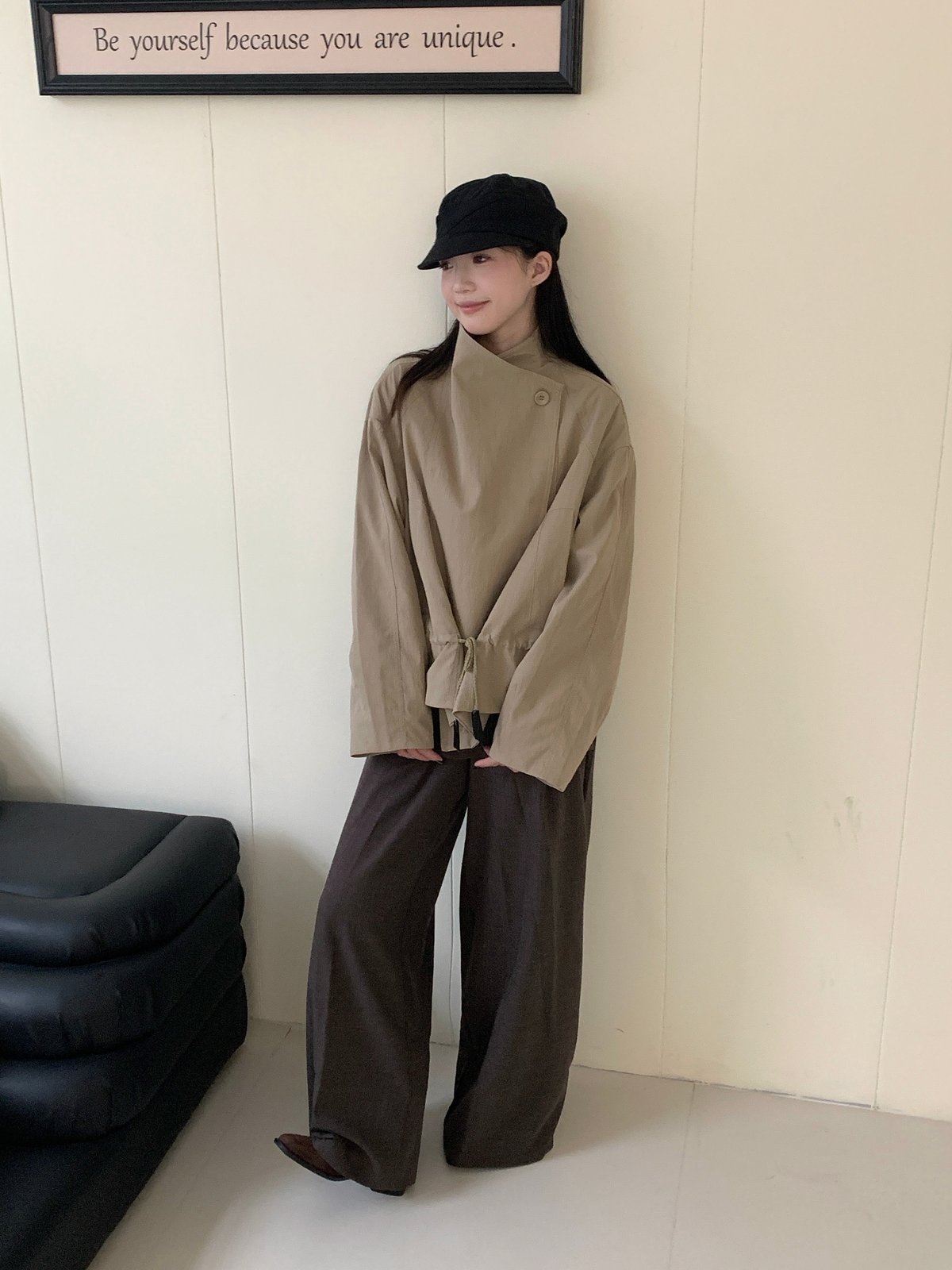 大翻領鬆身超時髦外套 3